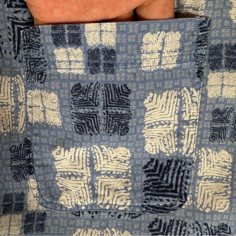 Nat Nast Shirt Men Size XL Short Sleeve Single Pocket Silk Blend Casual EUC - Picture 4 of 9
